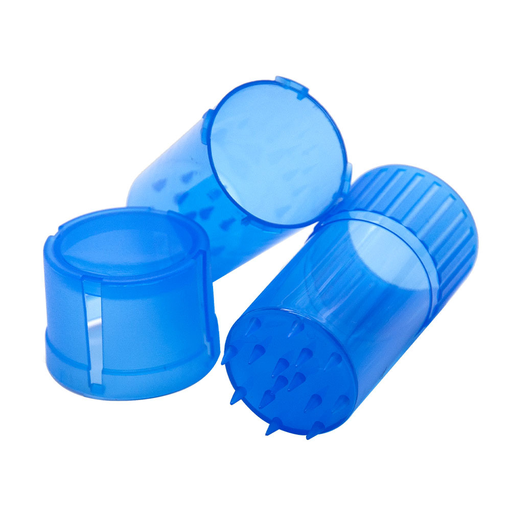 2 In 1 Plastic Herb Grinder With Storage Jar, Portable Translucent Dry Herb Grinder For Smoking Herbs