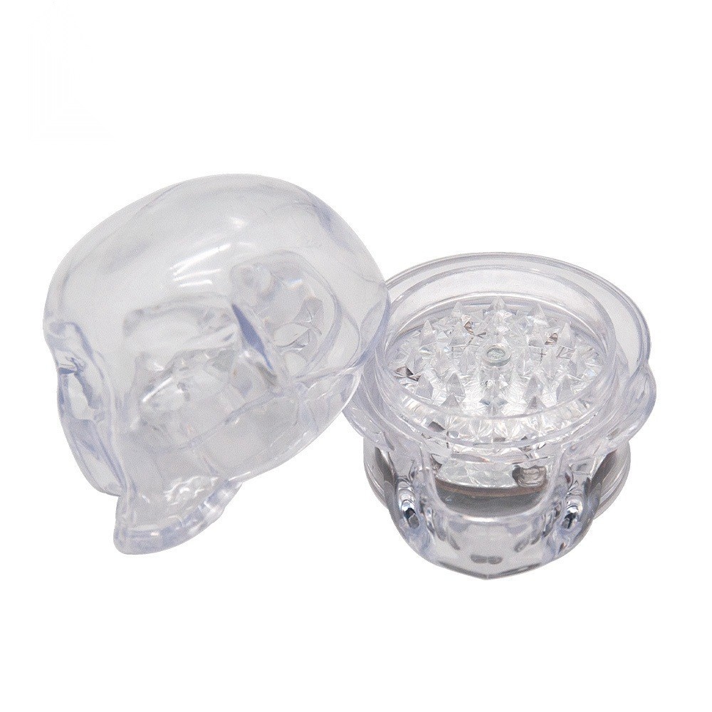 LED Light Skull Plastic Herb Grinder