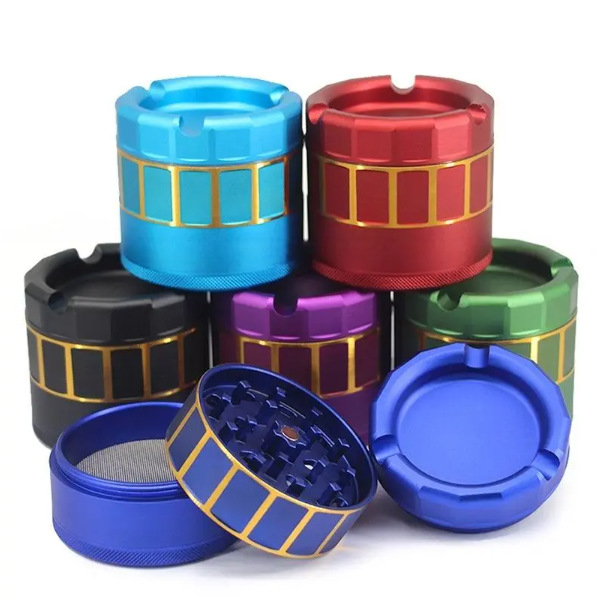 63mm Aluminum Grinder with Ashtray Lid